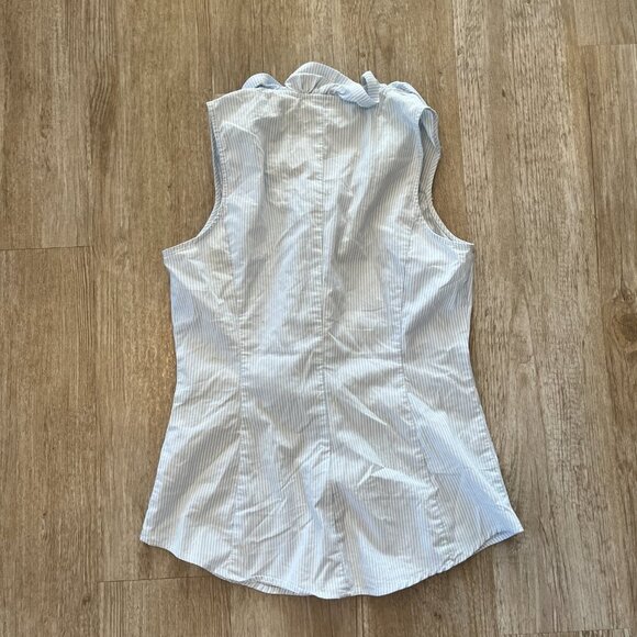 Womens New York & Company Blue Stripe Blouse - XS - Picture 4 of 6